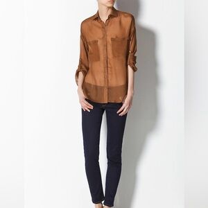 Massimo Dutti size 38 silk blouse